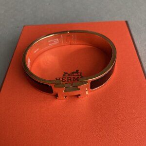 Hermes clic clac H bracelet Gold Black Small
